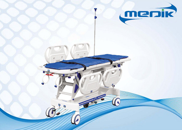 Trole paciente luxuoso ajustável do transporte da altura com 4 PCes PP Siderail