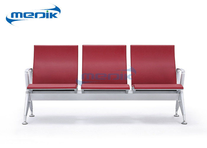 3 - Das cadeiras médicas da sala de espera de Seater feixe transversal de aço com revestimento do metal