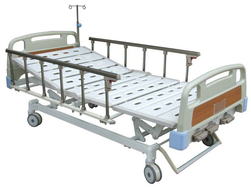 Cama de hospital manual ajustável com os 3 aluídos, semi leito do enfermo do Fowler ICU