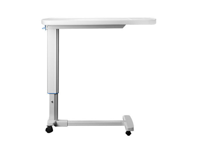 Tabela médica plástica móvel de Overbed com a altura ajustável para o uso do paciente hospitalizado