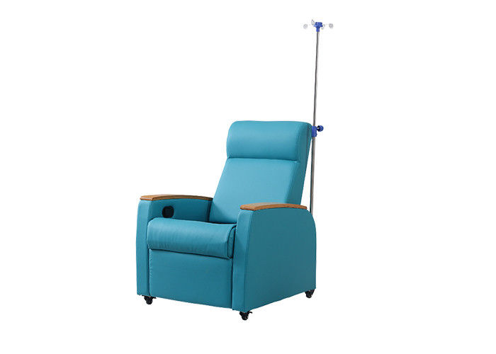 Cadeiras manuais ajustáveis do Recliner da diálise com IV o Polo em rodízios