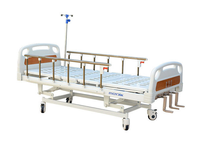 Cama de hospital manual móvel para a divisão geral, trilhos laterais de liga de alumínio