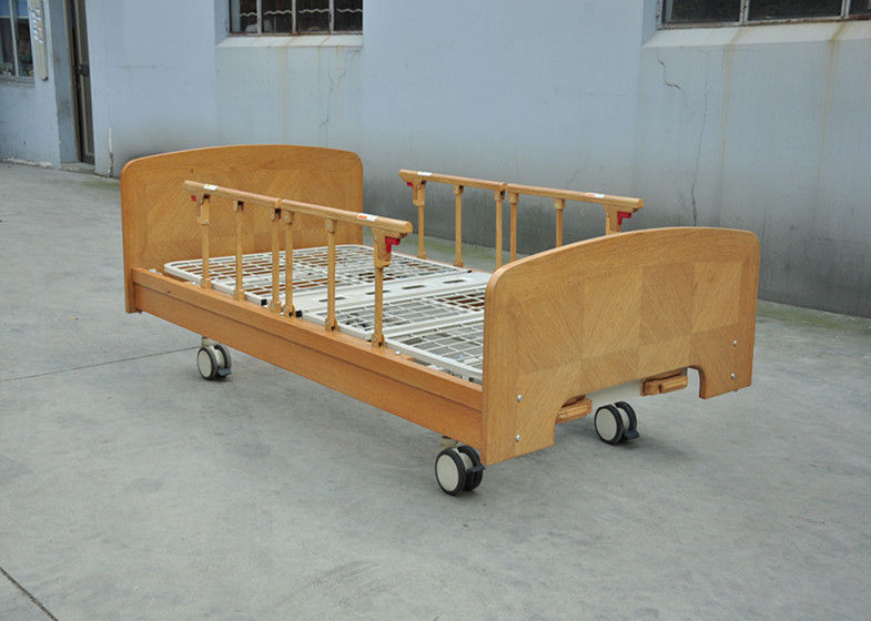 Trilho lateral aluído manual de liga de alumínio da estrutura da madeira maciça de duas camas do lar de idosos