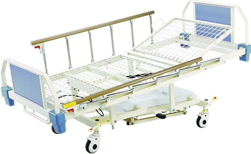 Cama hidráulica do paciente médico de 4 funções com os trilhos laterais de liga de alumínio