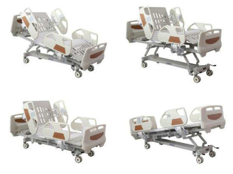 5 uso elétrico da cama de hospital 125mm da clínica das posições ICU em Ward Semi Automatic
