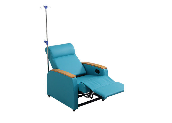Cadeiras manuais ajustáveis do Recliner da diálise com IV o Polo em rodízios