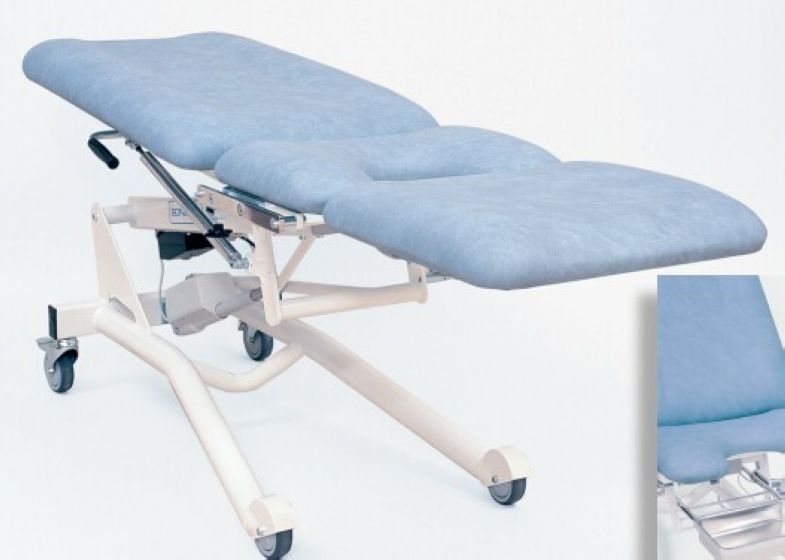 Cadeira azul da ginecologia da tabela obstétrico elétrica para o exame ginecológica